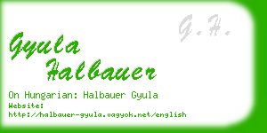 gyula halbauer business card